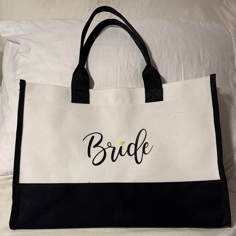 Bride Black and White Tote Bag